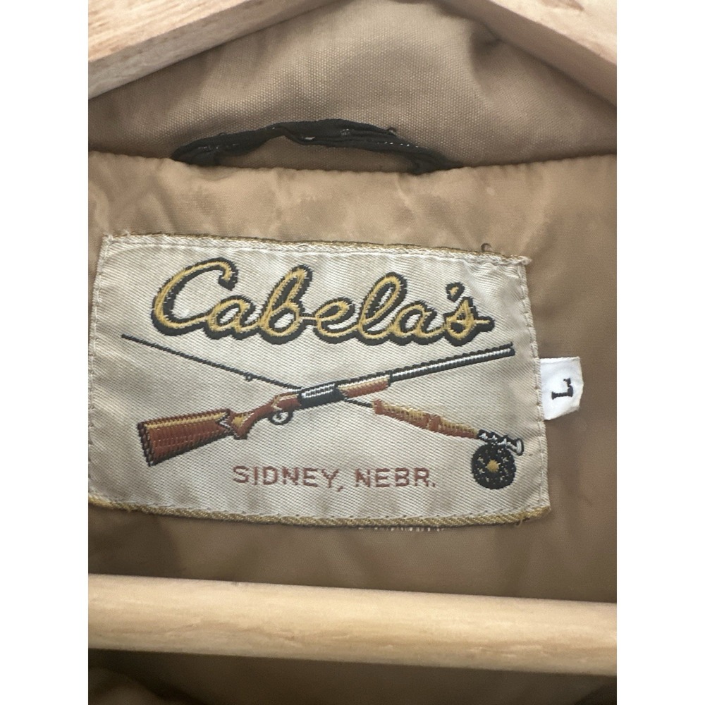 VTG Cabela's Fly Fishing Vest Mens L Tan Multi Pocket Hunting Utility Outdoor - Picture 2 of 7
